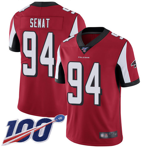 Atlanta Falcons Limited Red Men Deadrin Senat Home Jersey NFL Football 94 100th Season Vapor Untouchable